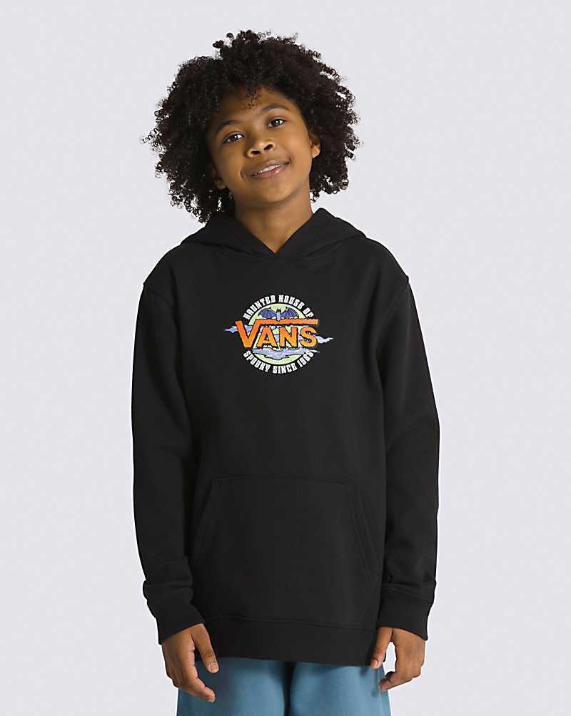 Vans Haunted House Of Glow Pullover Kids' Hoodie Black | LJ1-0282