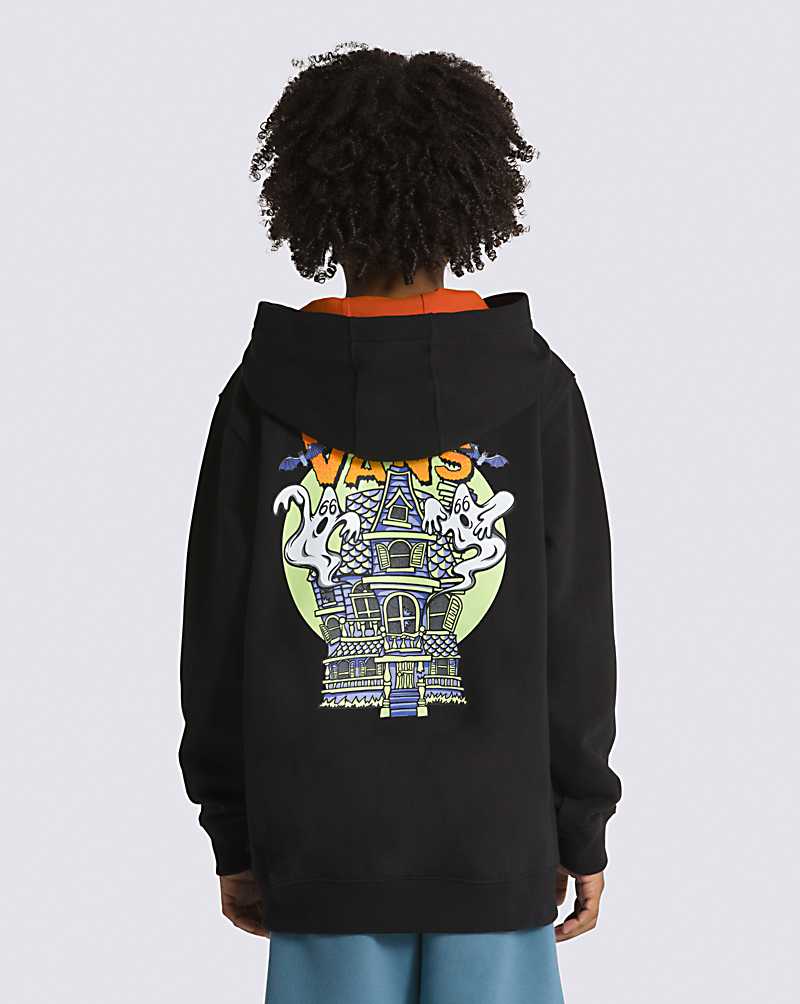 Vans Haunted House Of Glow Pullover Kids\' Hoodie Black | LJ1-0282