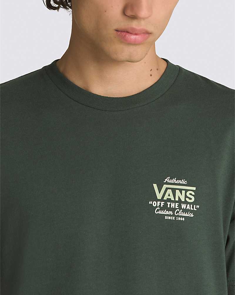 Vans Holder St Classic Men T Shirts Deep Green | NV1-7648