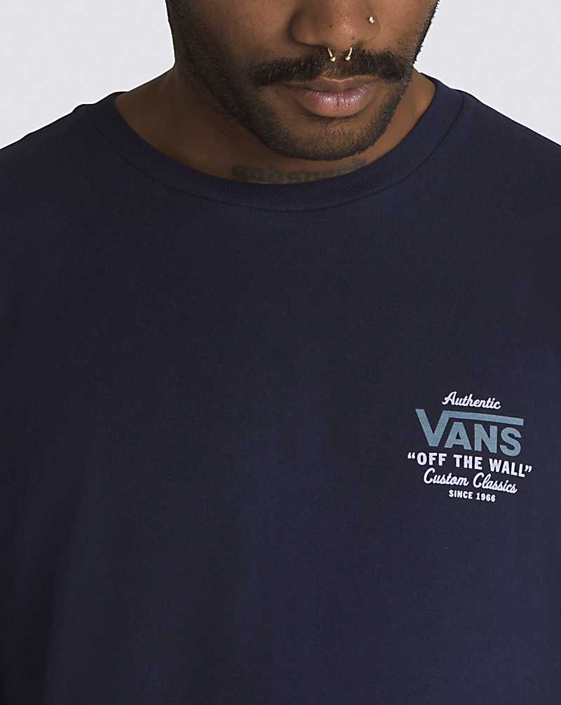 Vans Holder St Classic Men T Shirts Navy / Blue | LG1-0934