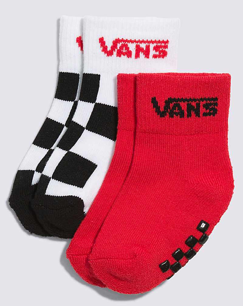 Vans Infant Drop V Classic 2-Pack Kids\' Socks Red | VG1-7697