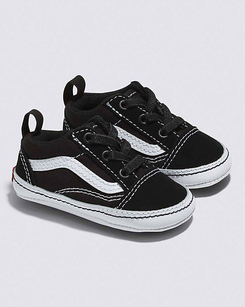 Vans Infant Old Skool Crib Shoes Kids' Sneakers Black / White | WT1-6131