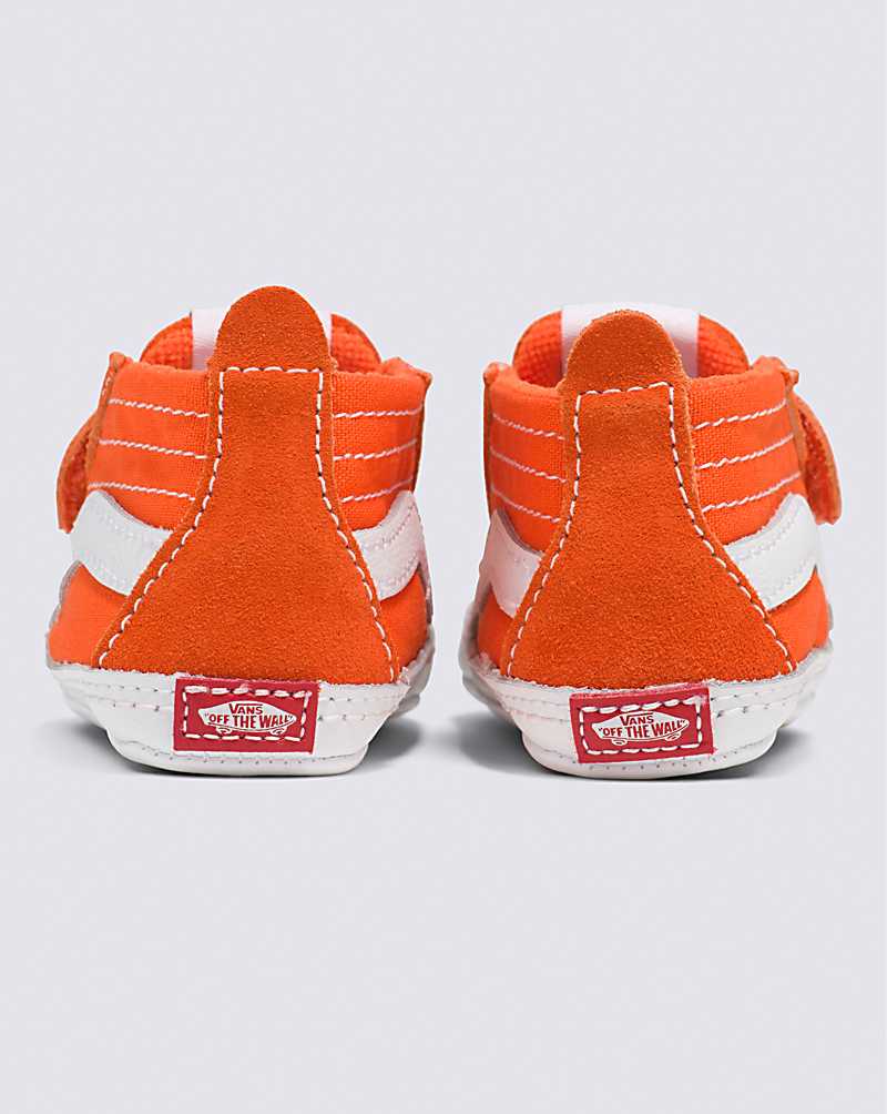 Vans Infant Sk8-Hi Crib Shoe Kids' High Top Sneakers Red Orange | WM1-2350