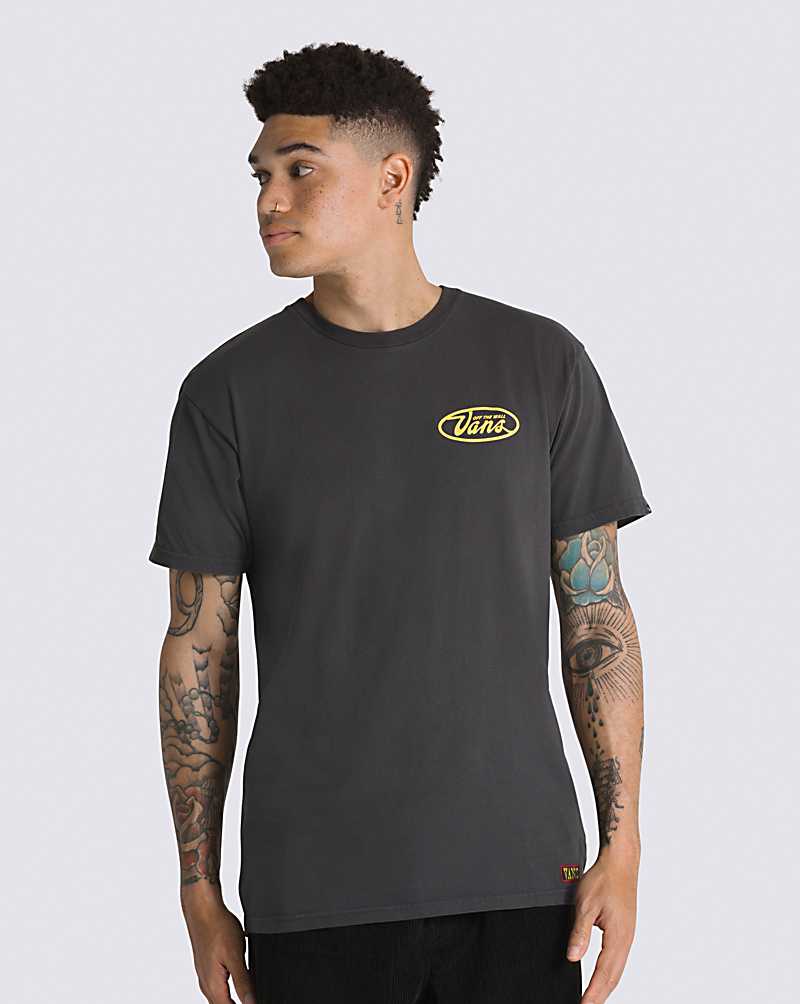 Vans Jackrabbits Grills Overdye Men T Shirts Black | YN1-3481