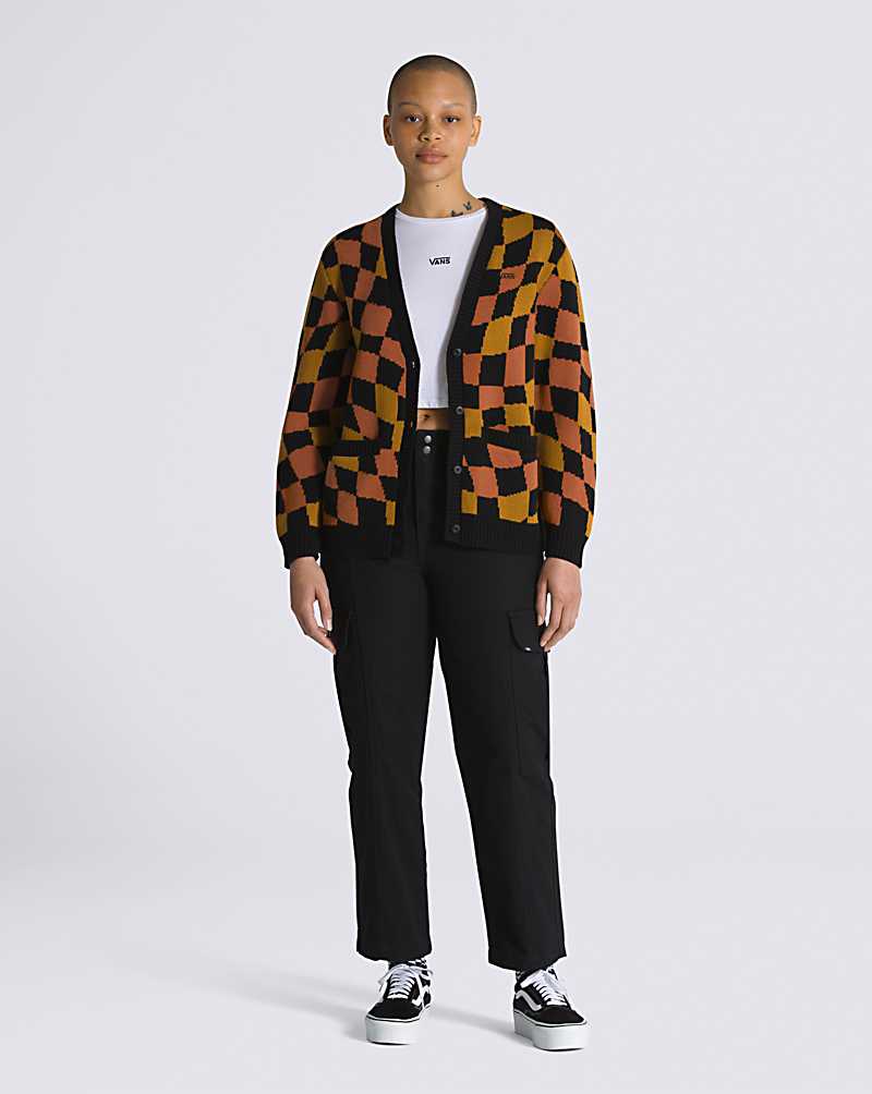 Vans Jagger Sweater Women Cardigan Black / Yellow | BA1-2641