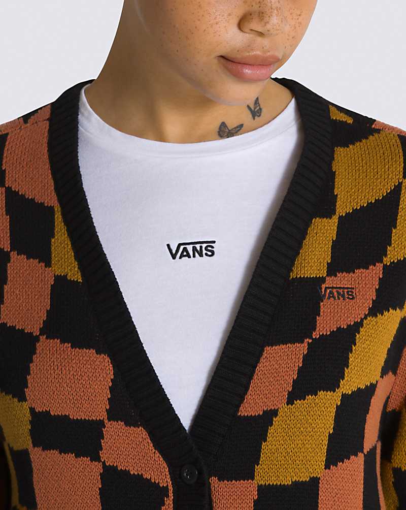 Vans Jagger Sweater Women Cardigan Black / Yellow | BA1-2641