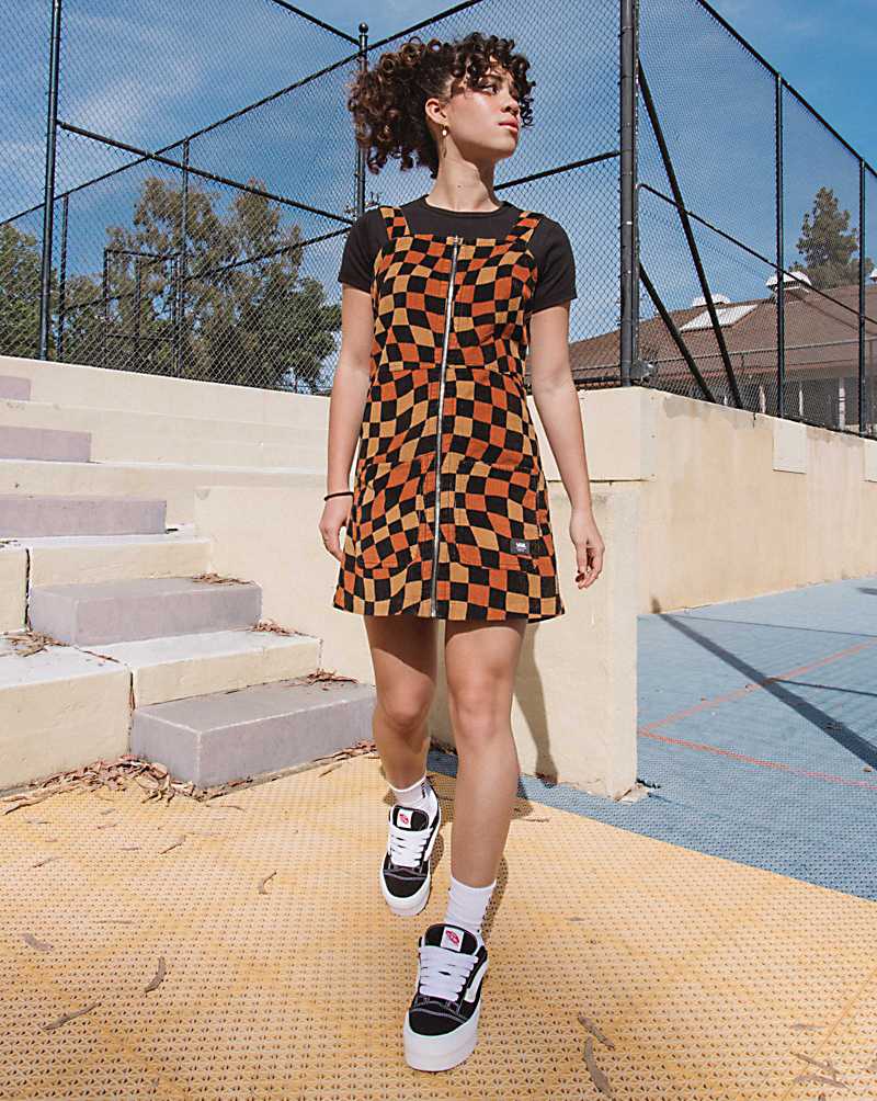 Vans Jagger Women Dress Black / Yellow | NF1-7482