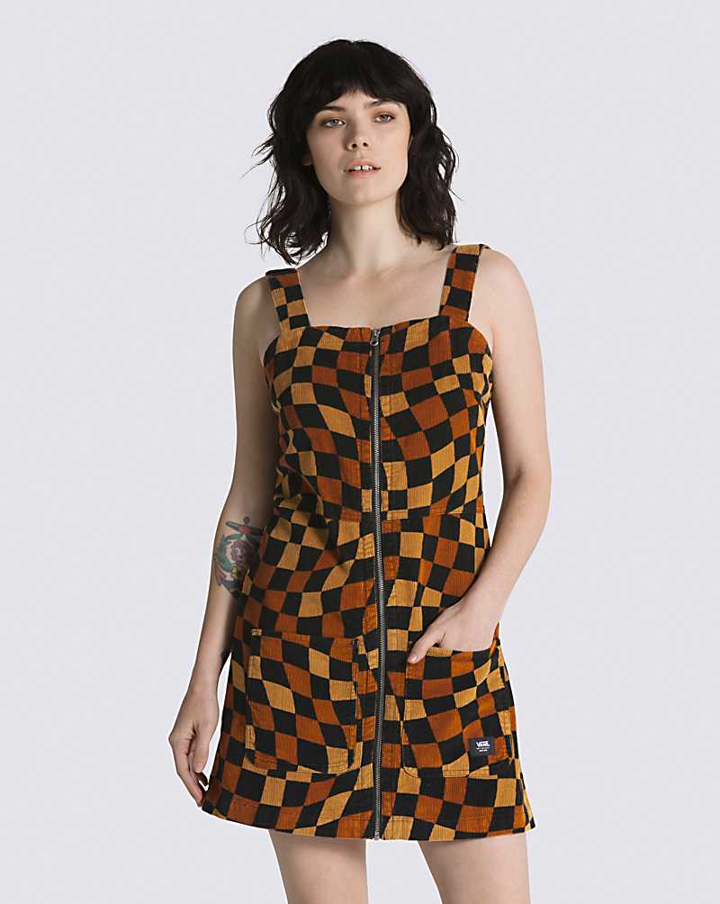 Vans Jagger Women Dress Black / Yellow | NF1-7482