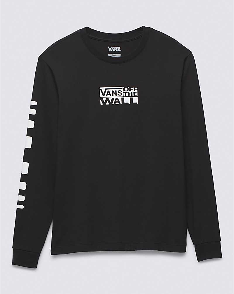 Vans Jinx Boyfriend Long Sleeve Women T Shirts Black | ZW1-6125