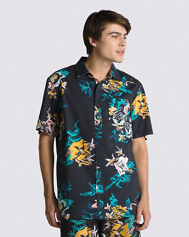 Vans Kessel Buttondown Men Shirts Black | FS1-3538