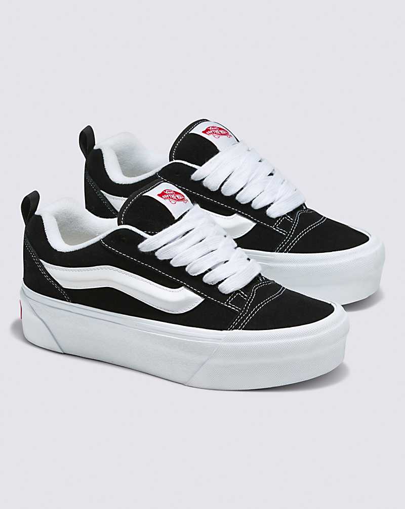 Vans Knu Stack Shoe Women Platform Shoes Black / White | QJ1-5480