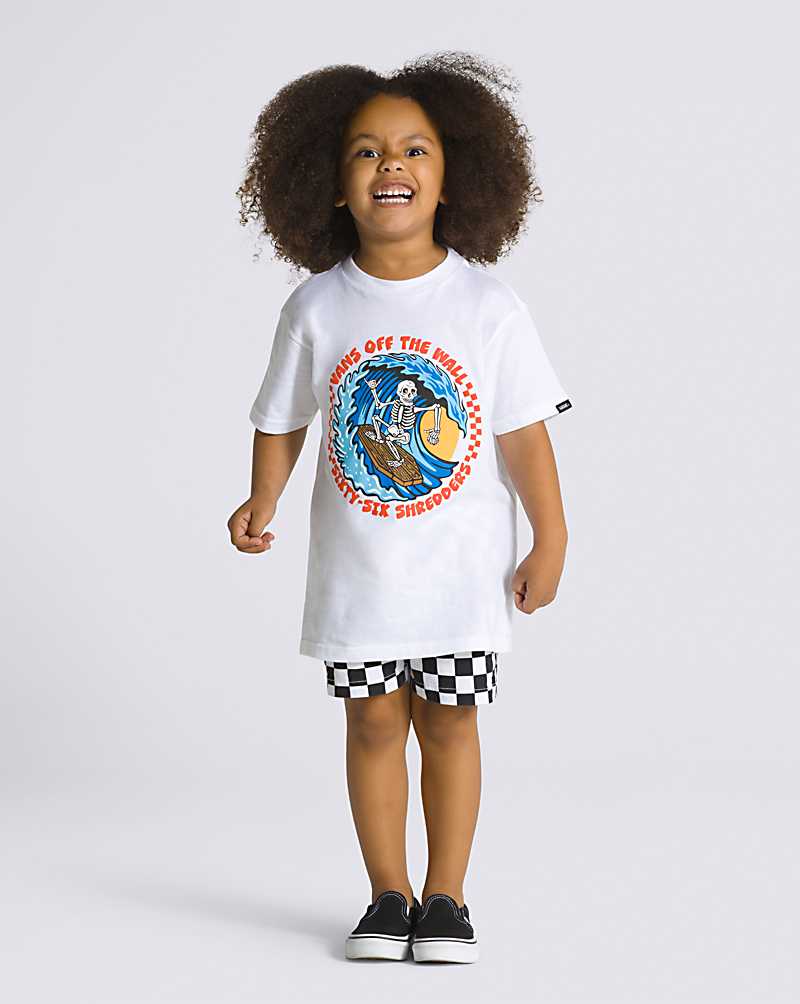 Vans Little Kids 66 Shredders Kids' T Shirts White | QN1-2655