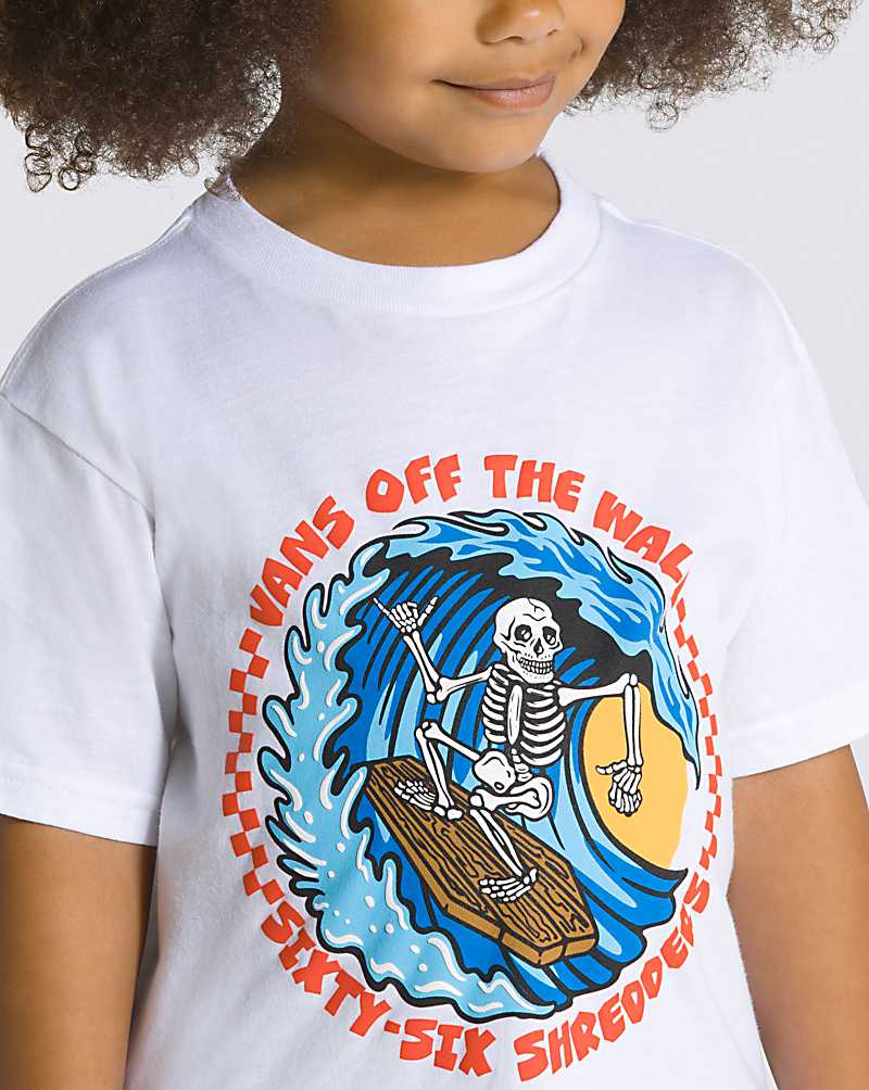 Vans Little Kids 66 Shredders Kids' T Shirts White | QN1-2655