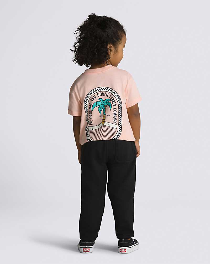 Vans Little Kids Basic Check Logo Kids' Sweatpants Black / White | WC1-2865