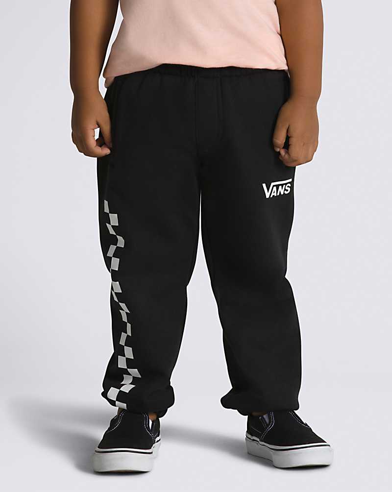 Vans Little Kids Basic Check Logo Kids' Sweatpants Black / White | WC1-2865