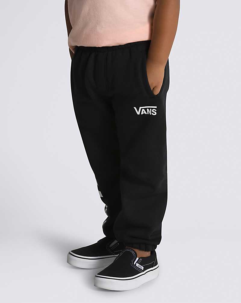 Vans Little Kids Basic Check Logo Kids' Sweatpants Black / White | WC1-2865