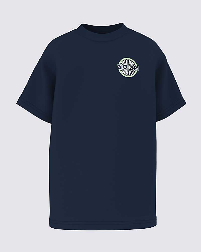 Vans Little Kids Circle Back Kids' T Shirts Blue | JV1-2339