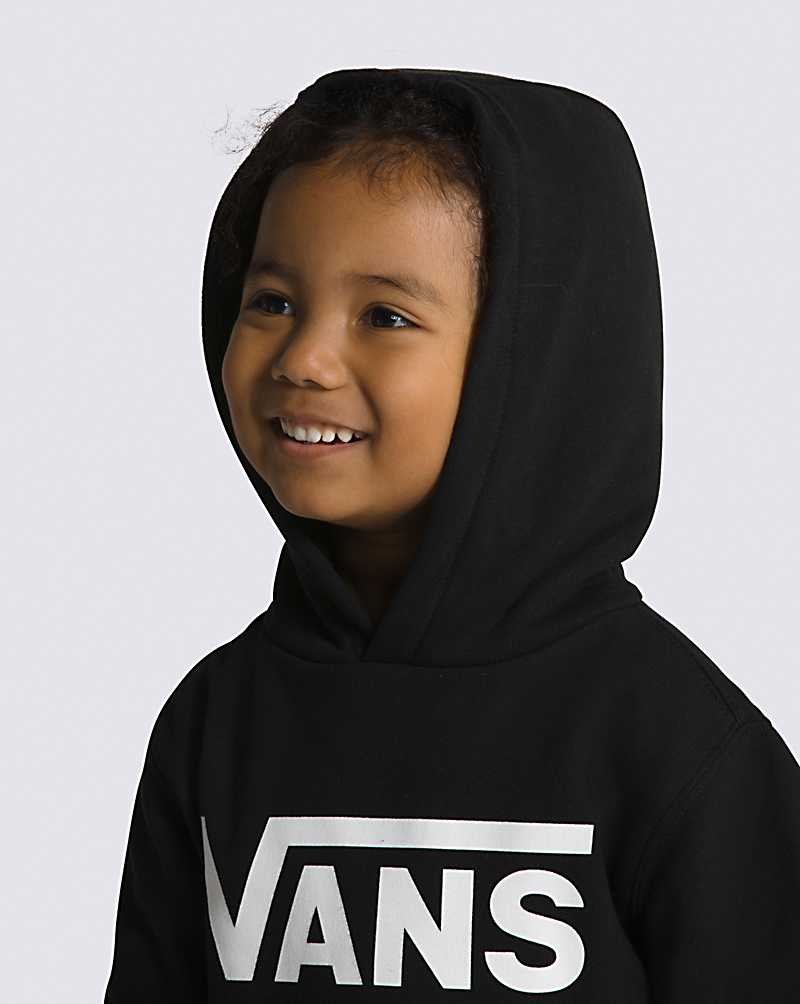 Vans Little Kids Classic Pullover Kids' Hoodie Black / White | ND1-3937