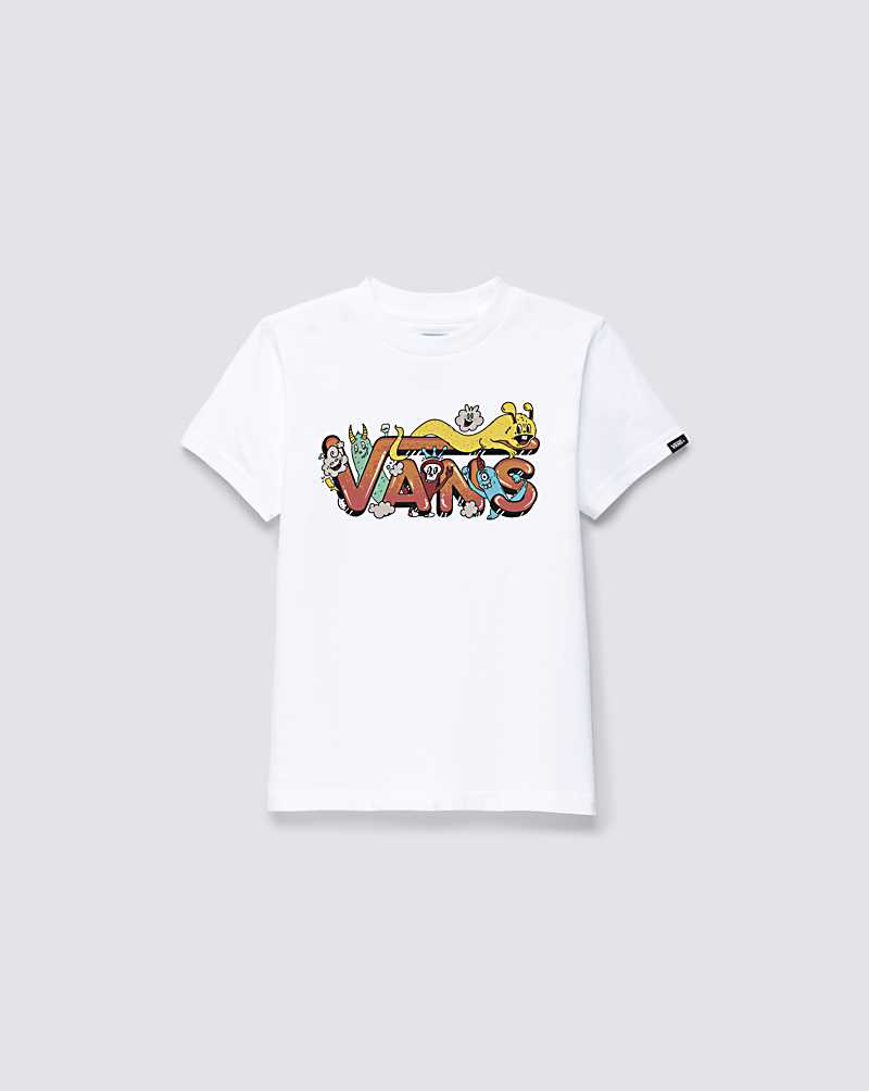 Vans Little Kids Critter Crew Kids' T Shirts White | ES1-3698