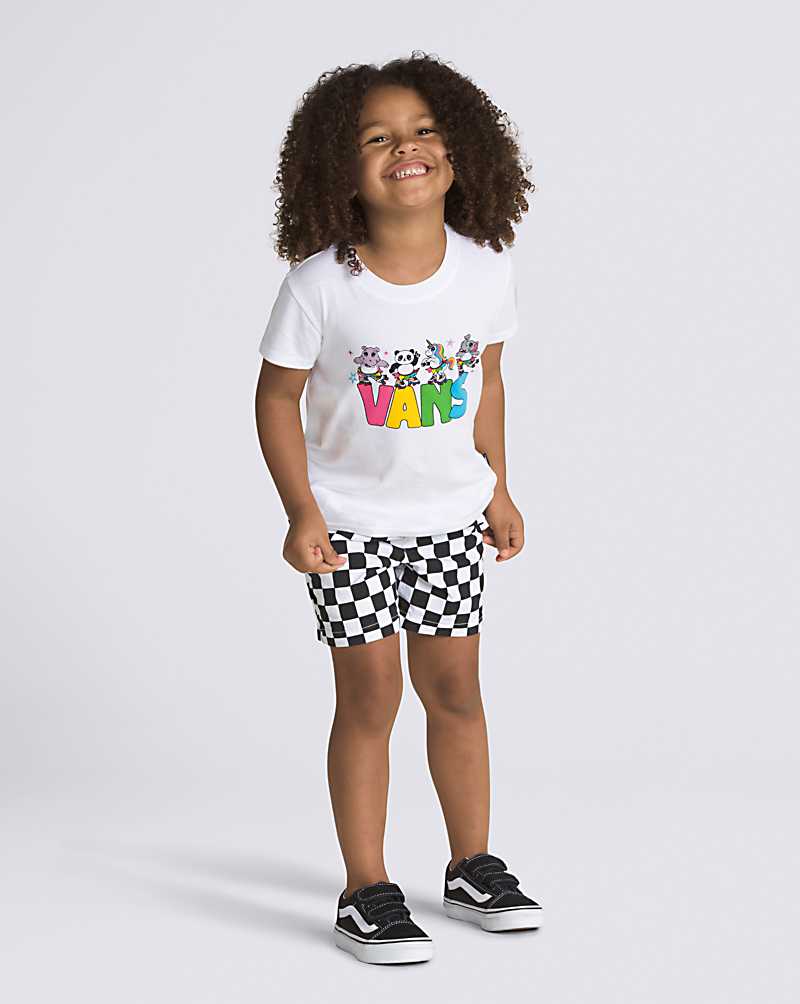 Vans Little Kids Disco Critters Kids' T Shirts White | WM1-0532