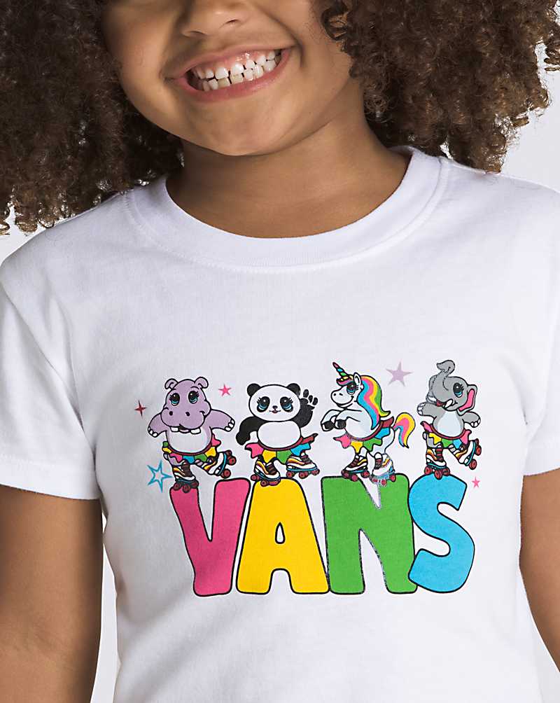 Vans Little Kids Disco Critters Kids' T Shirts White | WM1-0532