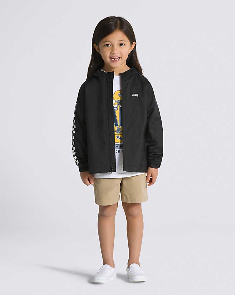 Vans Little Kids Garnett Windbreaker Jacket Kids' Jackets Black | KW1-5856