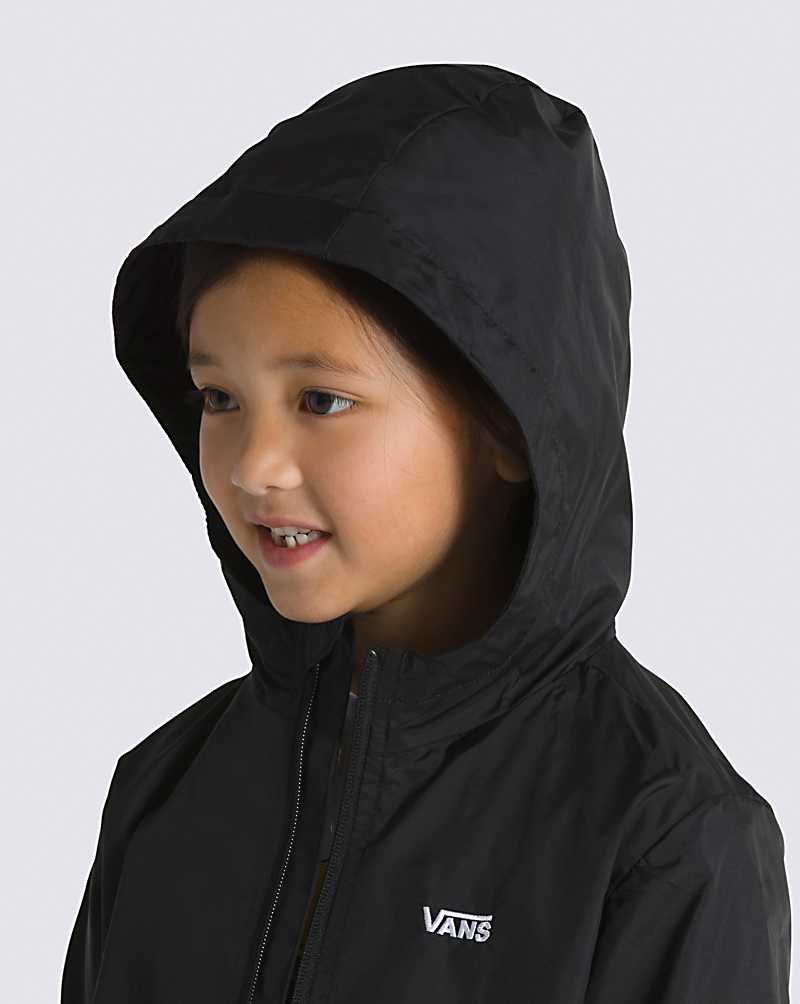 Vans Little Kids Garnett Windbreaker Jacket Kids' Jackets Black | KW1-5856