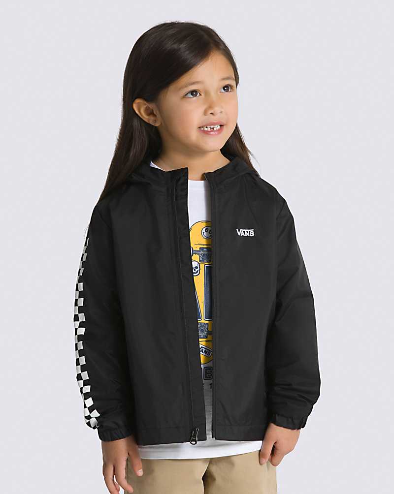 Vans Little Kids Garnett Windbreaker Jacket Kids\' Jackets Black | KW1-5856