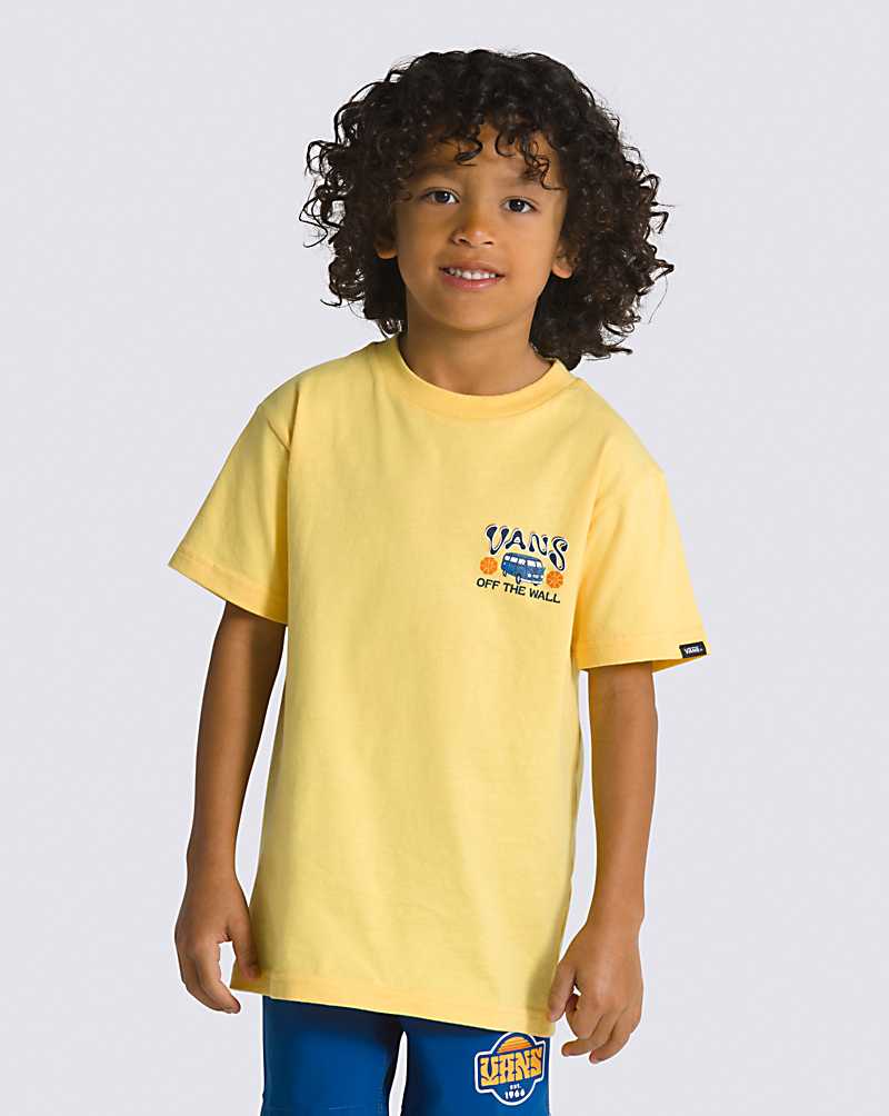 Vans Little Kids Get There Kids' T Shirts Yellow | ML1-8966