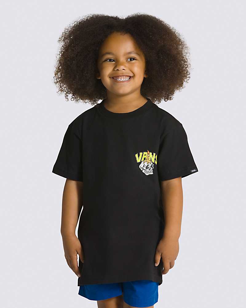 Vans Little Kids Haunted House Of Glow Kids' T Shirts Black | KM1-2144