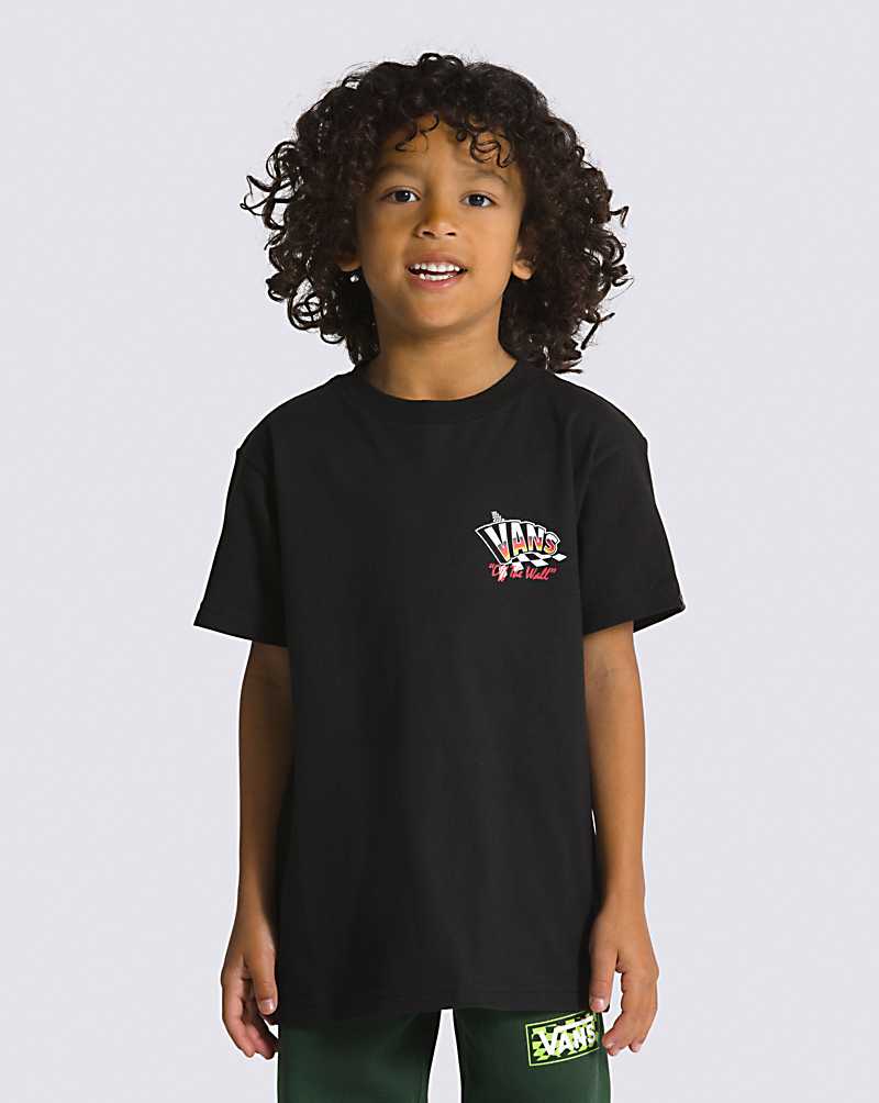 Vans Little Kids Hole Shot Kids' T Shirts Black | VT1-9958