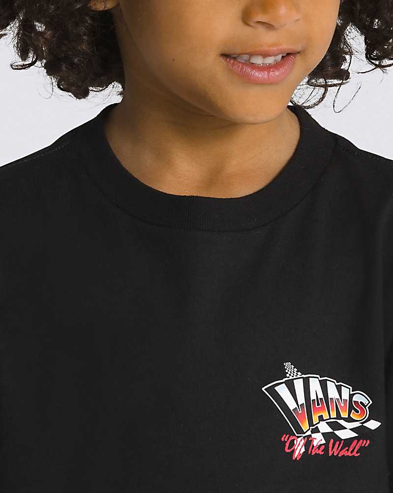 Vans Little Kids Hole Shot Kids' T Shirts Black | VT1-9958