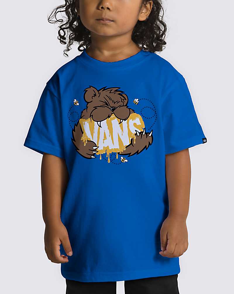 Vans Little Kids Honey Bear Kids' T Shirts Blue | WF1-4002