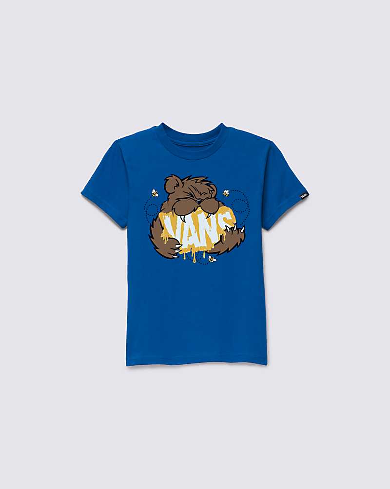 Vans Little Kids Honey Bear Kids' T Shirts Blue | WF1-4002