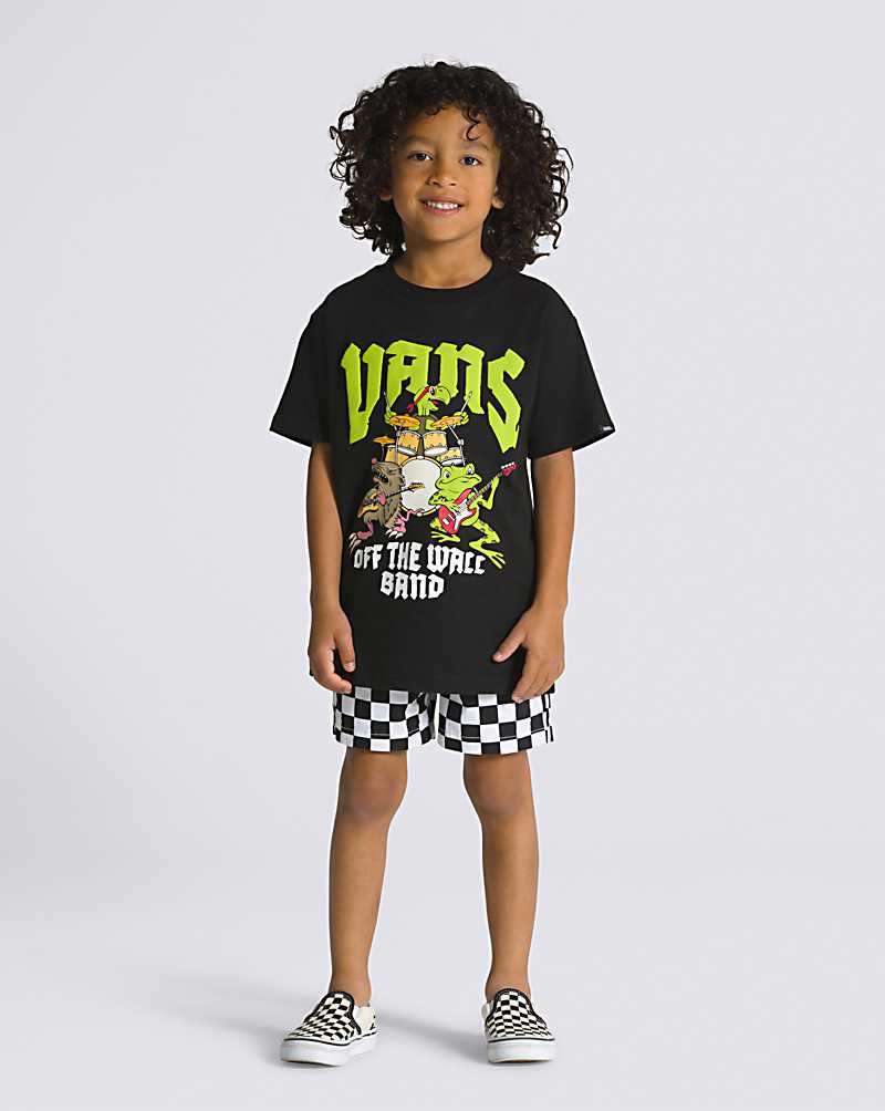 Vans Little Kids Off The Wall Band Kids' T Shirts Black | JK1-3390