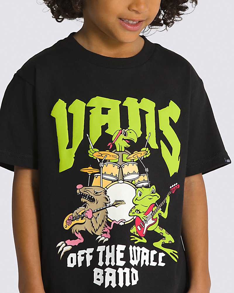 Vans Little Kids Off The Wall Band Kids' T Shirts Black | JK1-3390