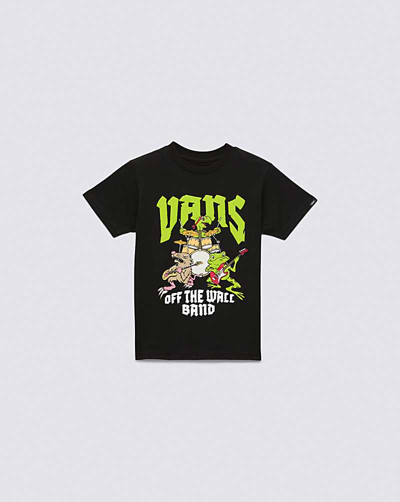 Vans Little Kids Off The Wall Band Kids' T Shirts Black | JK1-3390