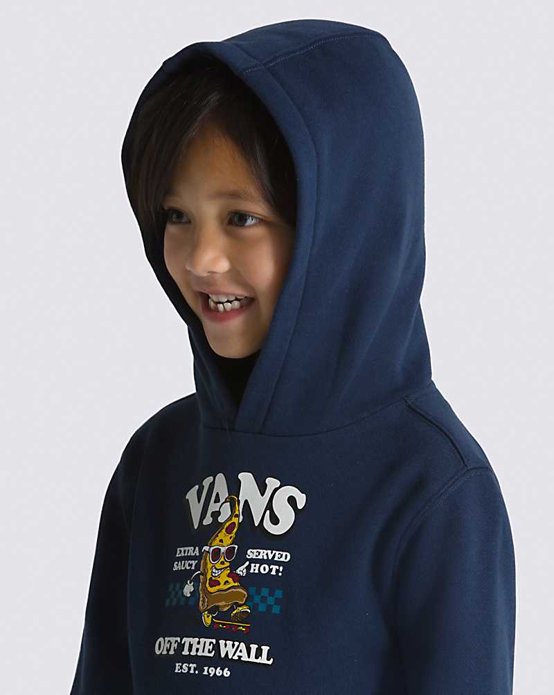 Vans Little Kids Pizza Face Pullover Kids' Hoodie Blue | WL1-3091