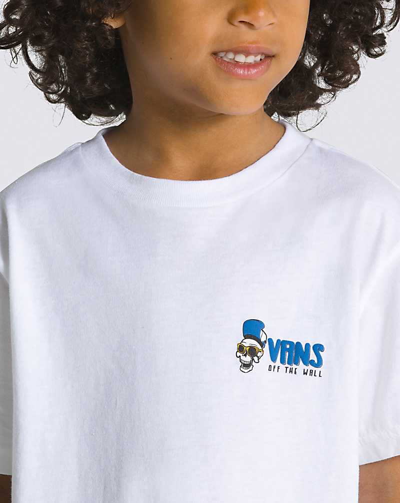 Vans Little Kids Skull Slices Kids' T Shirts White | PU1-6717