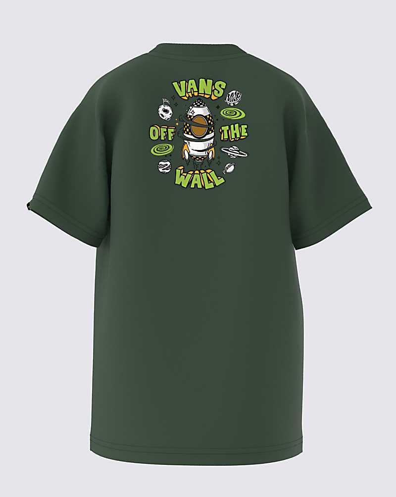 Vans Little Kids Space Junk Kids\' T Shirts Green | YD1-5028