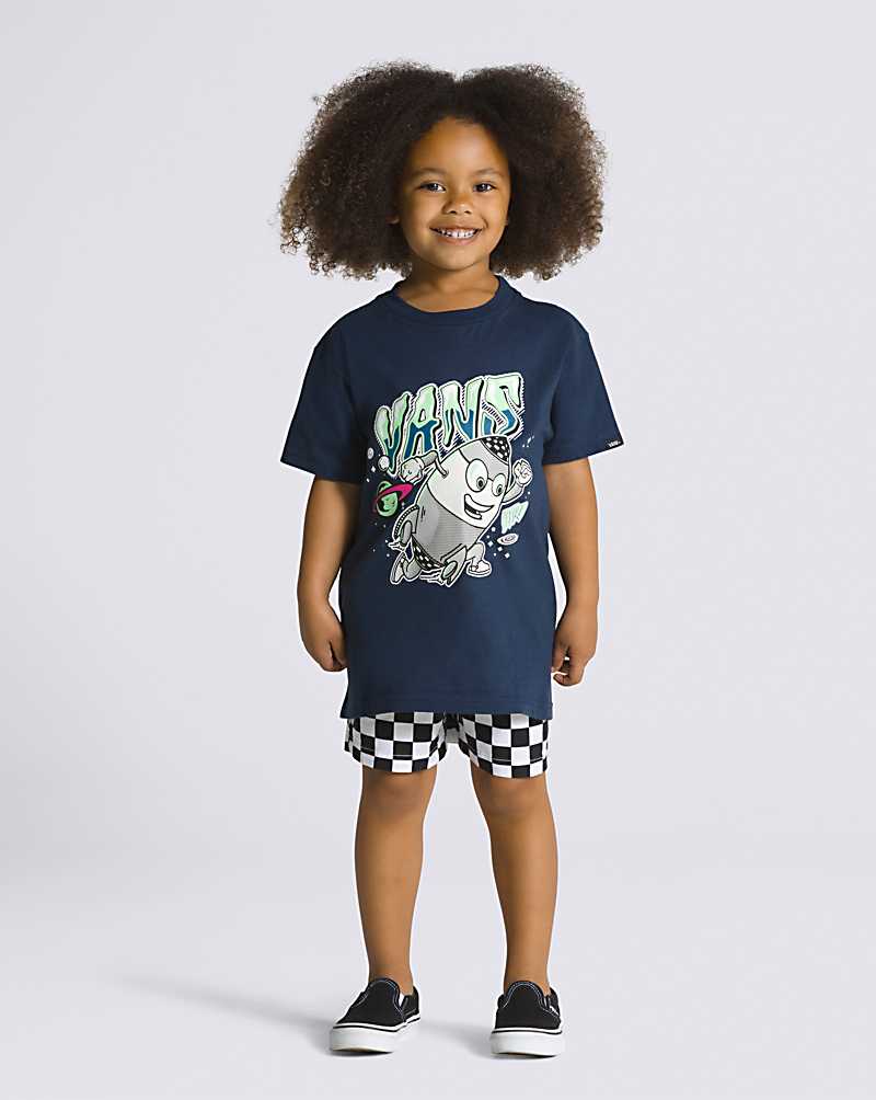 Vans Little Kids Space Race Kids' T Shirts Blue | OE1-3769