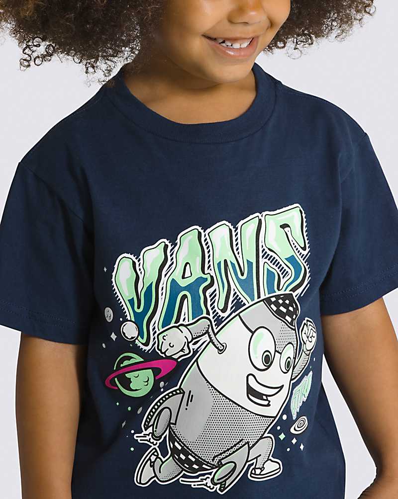 Vans Little Kids Space Race Kids' T Shirts Blue | OE1-3769