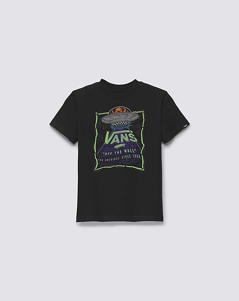 Vans Little Kids Spaceship Visitor Box Kids' T Shirts Black | TG1-3676