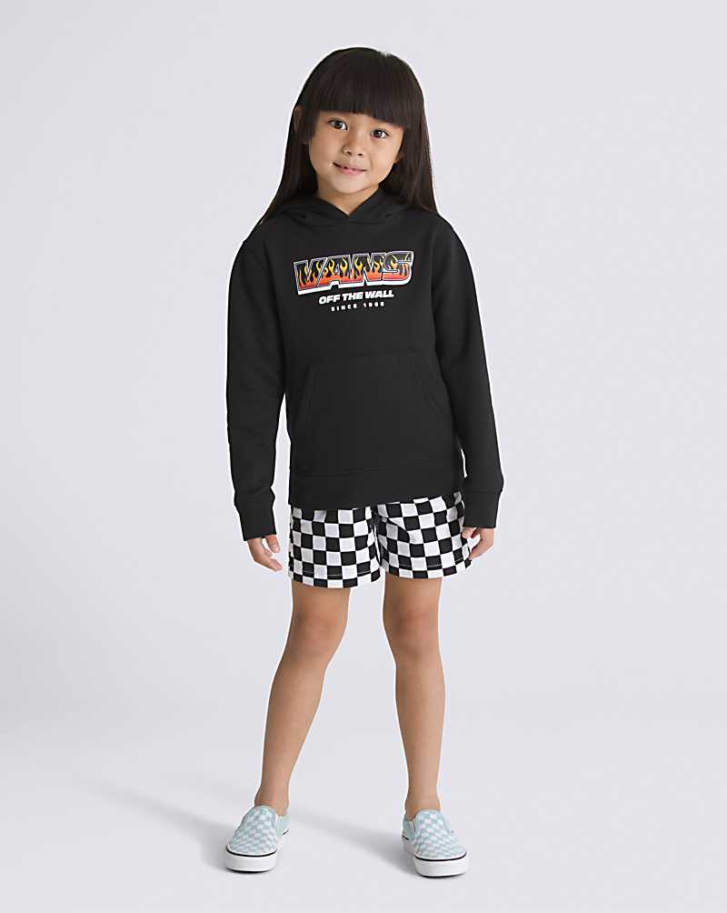 Vans Little Kids Up In Flames Pullover Kids' Hoodie Black | YO1-8458