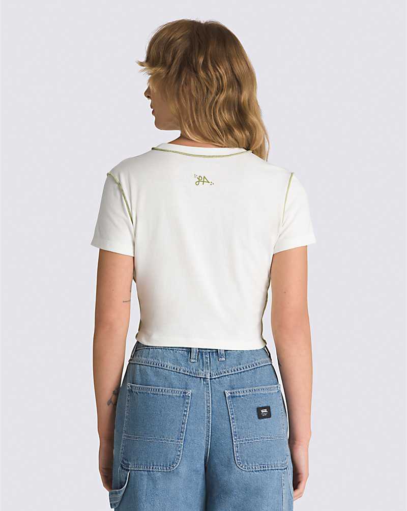 Vans Lizzie Crop Women T Shirts White | KO1-7663