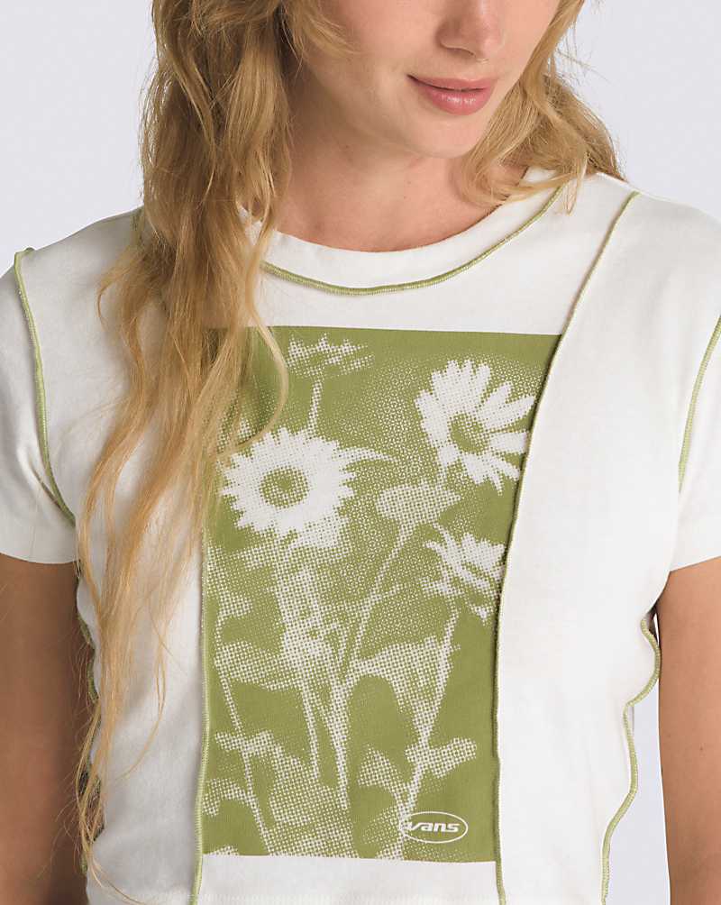 Vans Lizzie Crop Women T Shirts White | KO1-7663