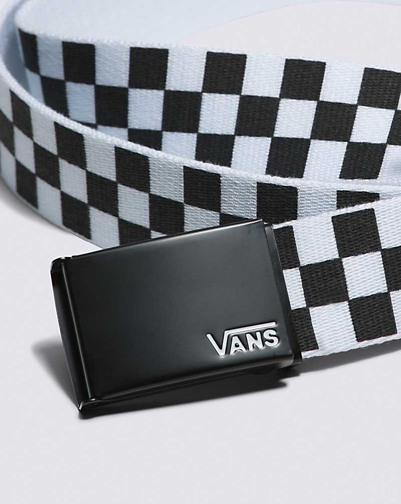 Vans Long Depster Web Men Belts Black / White | MB1-9114