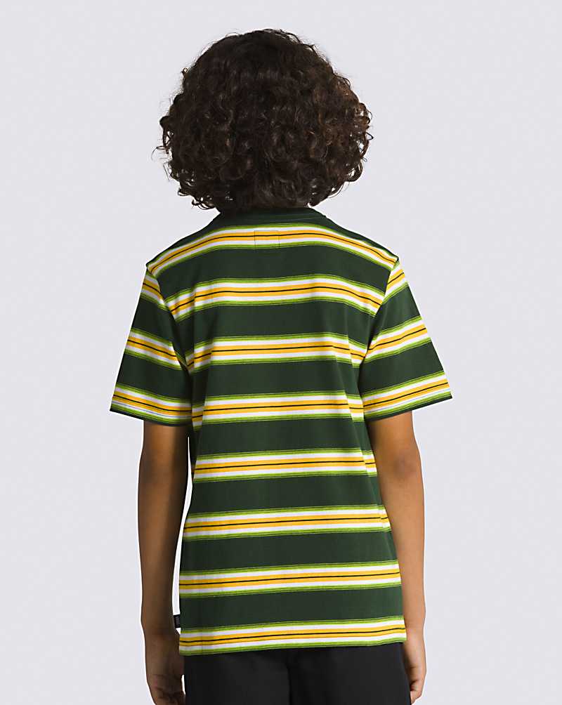 Vans Mesa Verde Stripe Kids' Shirts Green | JA1-2085