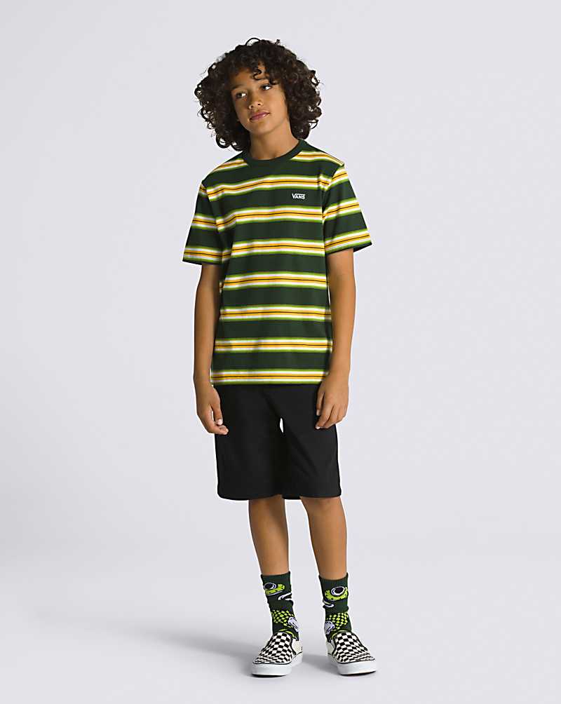 Vans Mesa Verde Stripe Kids' Shirts Green | JA1-2085