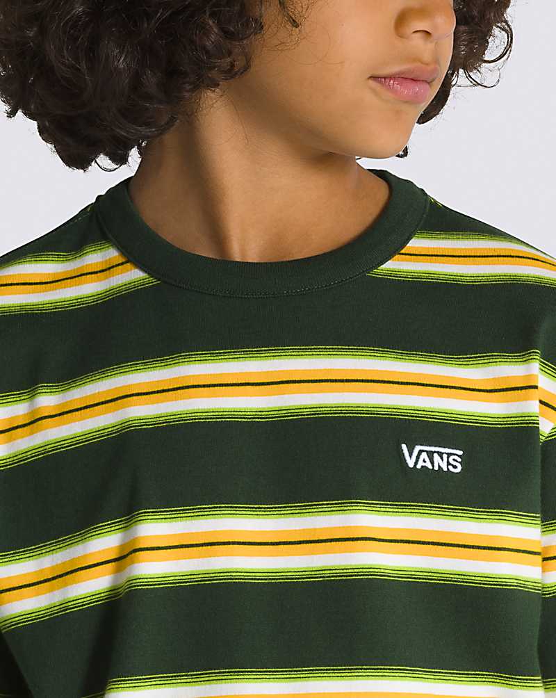 Vans Mesa Verde Stripe Kids' Shirts Green | JA1-2085